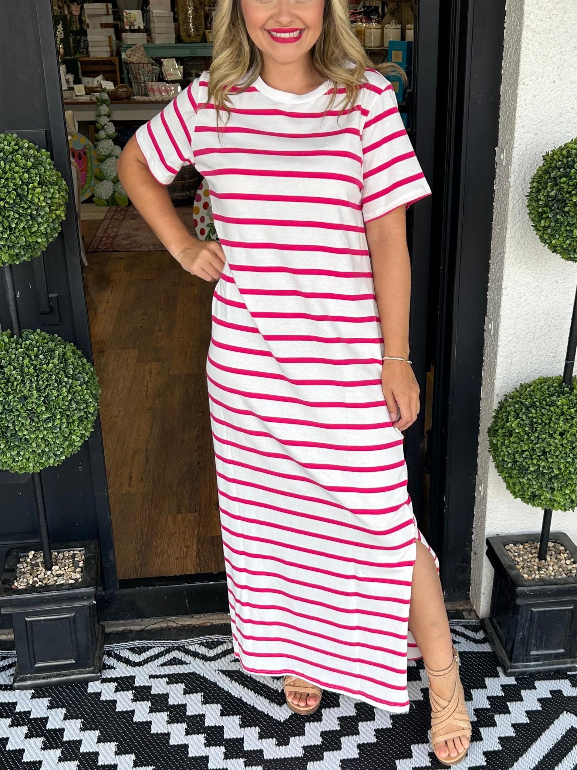 Women's Summer Striped T-Shirt Dress (Buy 2 Free Shipping)