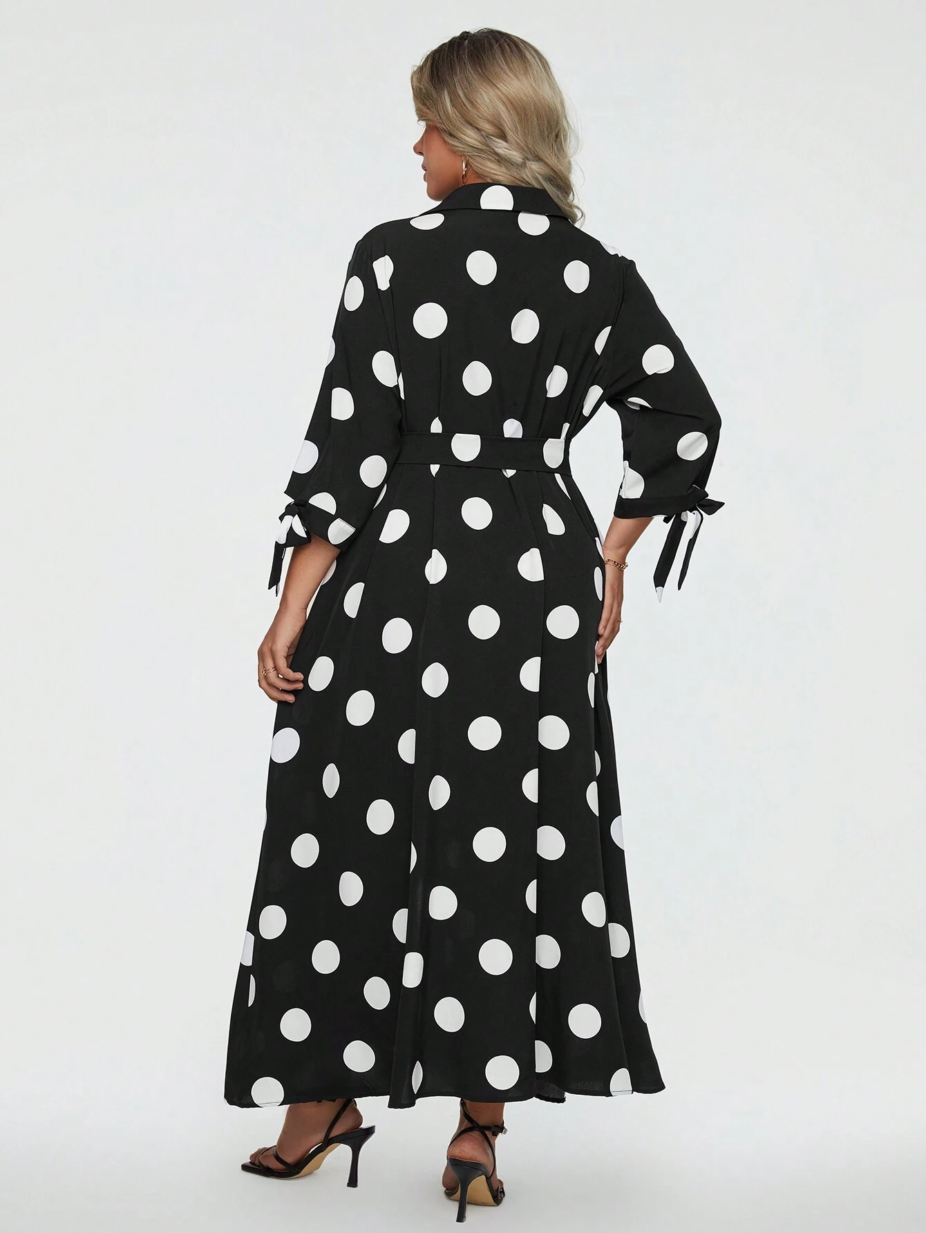 Elegantes langes Polka Dot-Kleid für Damen (2 Stück kaufen, kostenloser Versand)