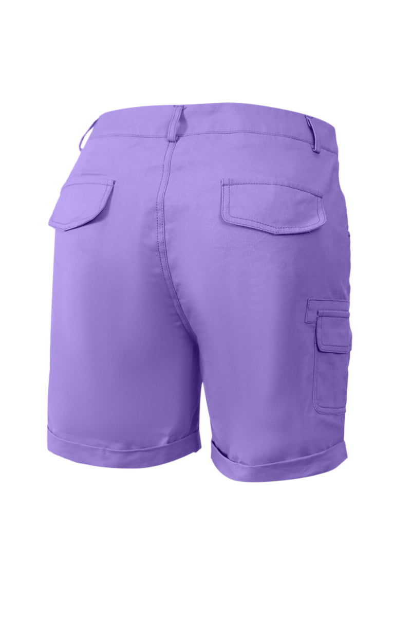 Shorts mit Rollsaum und festem Zierstichbesatz