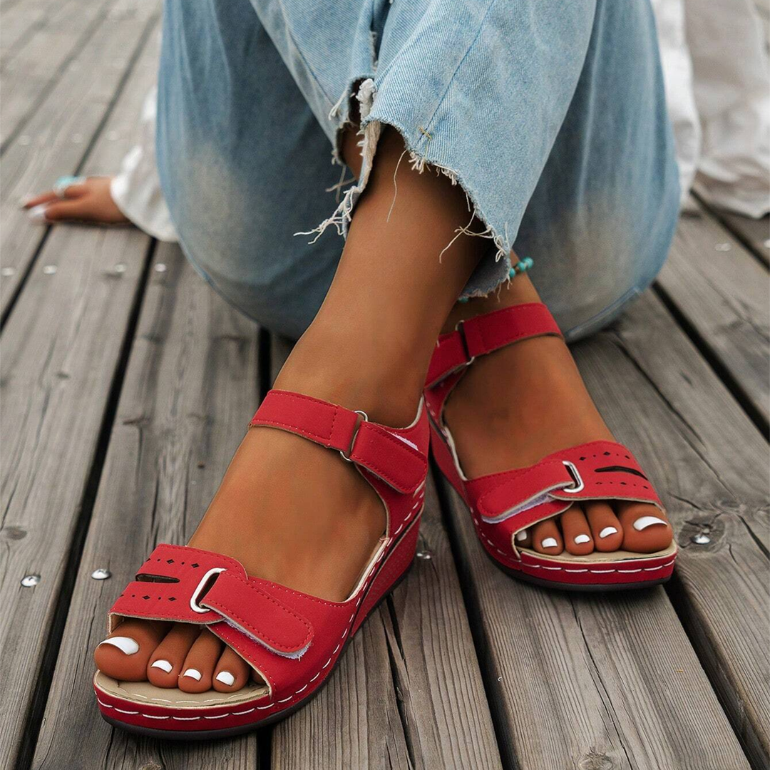 LOOP ANKLE STRAP WEDGE SPORT SANDALS