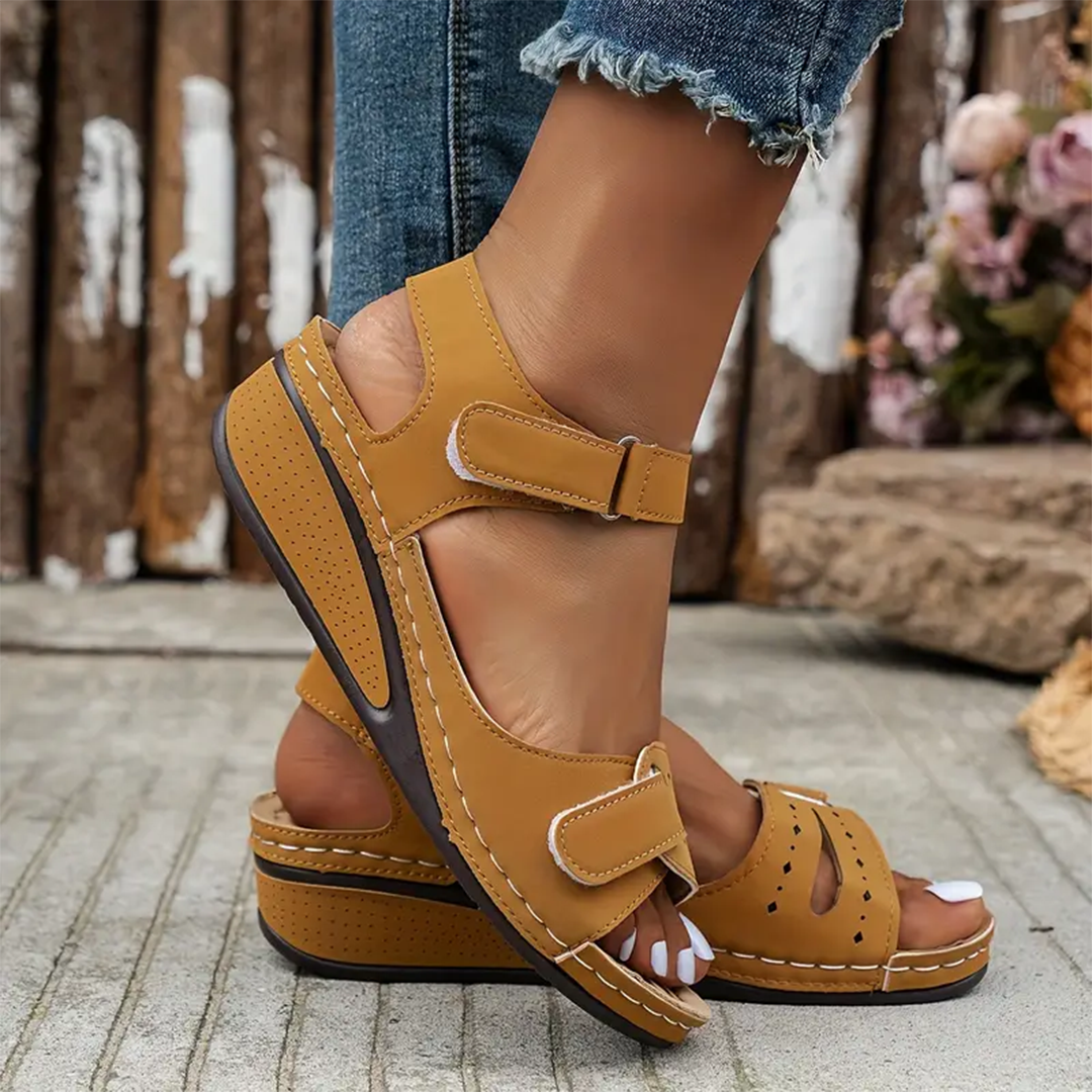 LOOP ANKLE STRAP WEDGE SPORT SANDALS