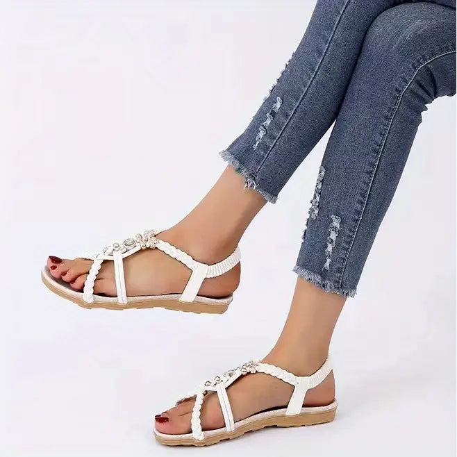 🔥LAST DAY PROMOTION 50% OFF -Women's Boho Style Flat Orthopedic Sandals