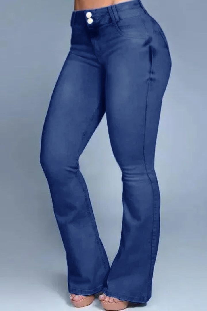 2024 Button Front Butt Lifting Flare Jeans