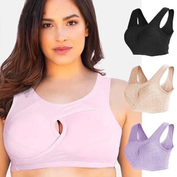 Buy 1 Get 2 Free Now😍-Pure Cotton Instantly lifts Anti-Sagging Wirefree Bra