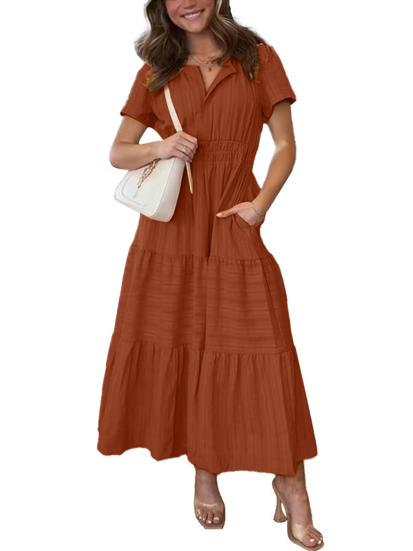 Women's Boho A-line Flowy Maxi Dress (Buy 2 Free Shipping)