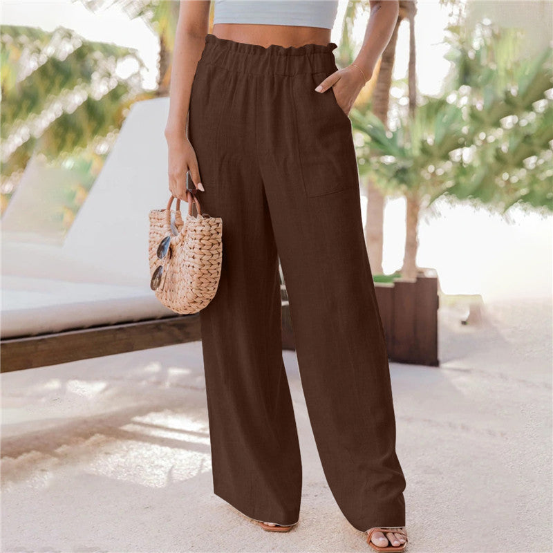 Women's Casual Ruffled Wide Leg Pants (Buy 2 Free Shipping)