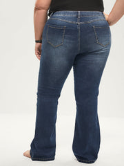 Bootcut Very Stretchy Mid Rise Medium Wash Sculpt Waist Jeans