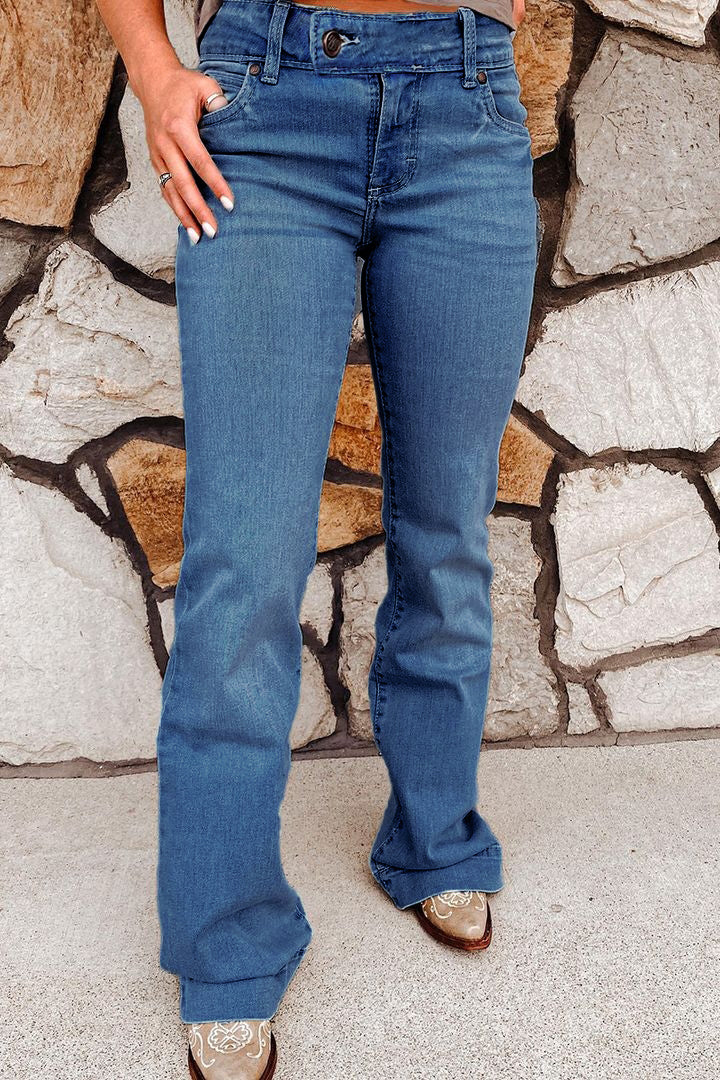 Classic Low Waist Flare Jeans