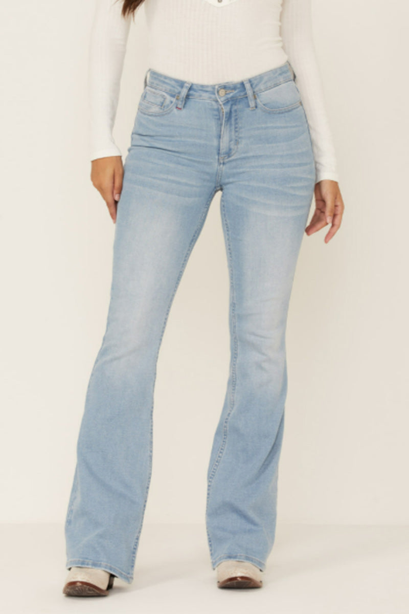 Retro-Bootcut-Hose mit mittlerer Taille für Damen (2 Stück kaufen, kostenloser Versand)