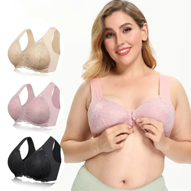 💕Kaufen Sie 1 und erhalten Sie 1 gratis💕 Bequemer bügelloser 5D-Shaping-Push-Up-BH mit Frontverschluss 