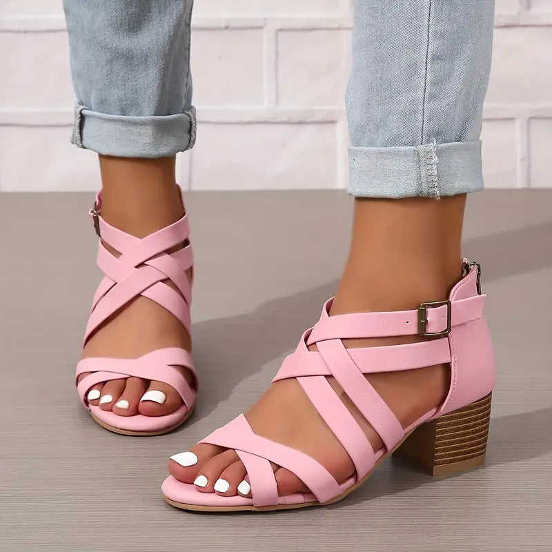 🔥Last Day Promotion 50% OFF - Women's Retro Stacked Heeled Orthopedic Sandals