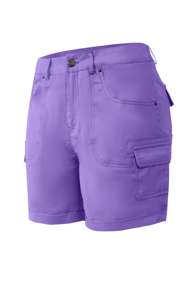 Shorts mit Rollsaum und festem Zierstichbesatz