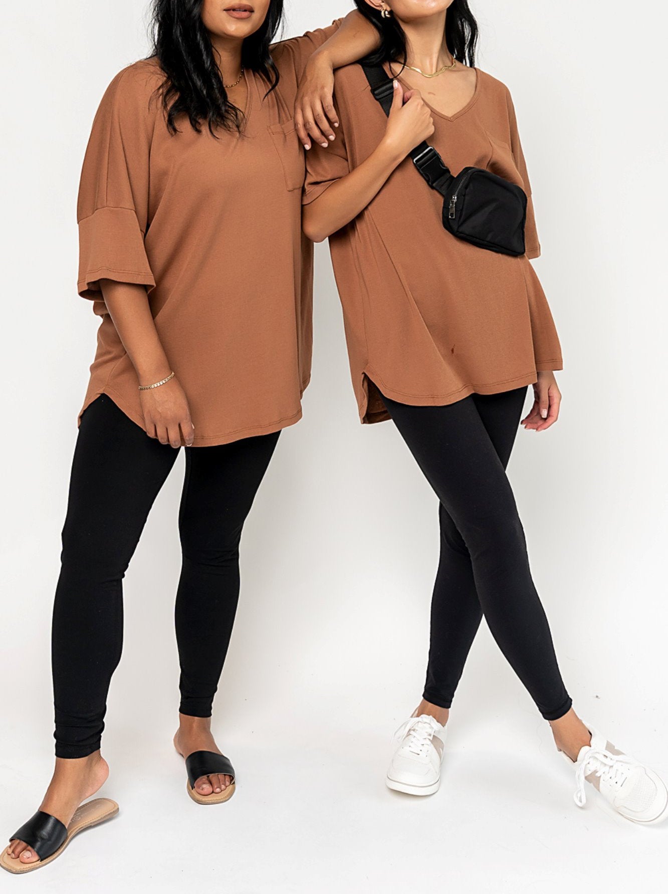 Women's Oversized V-Neck Pocket Tee (Buy 3 Free Shipping)