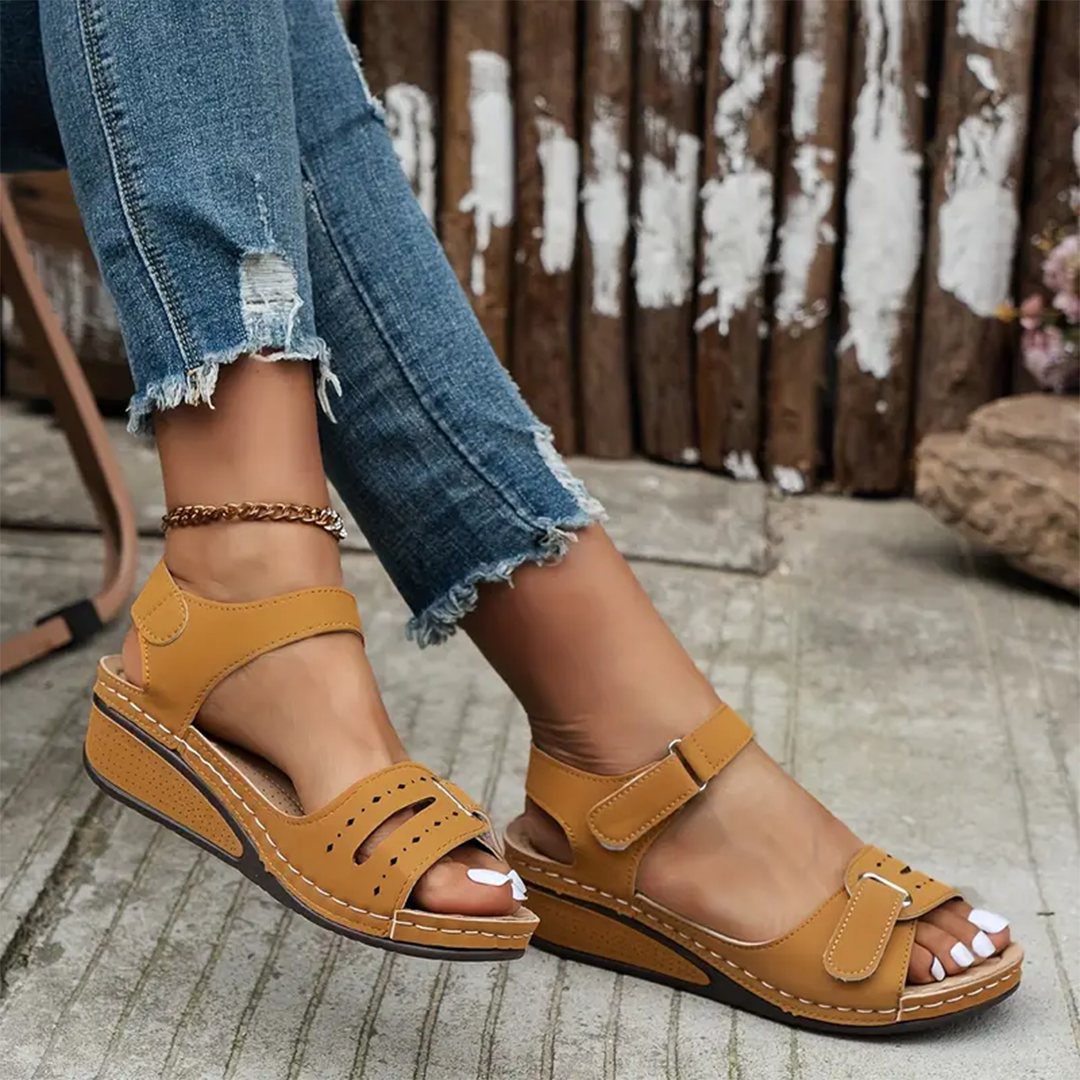 LOOP ANKLE STRAP WEDGE SPORT SANDALS