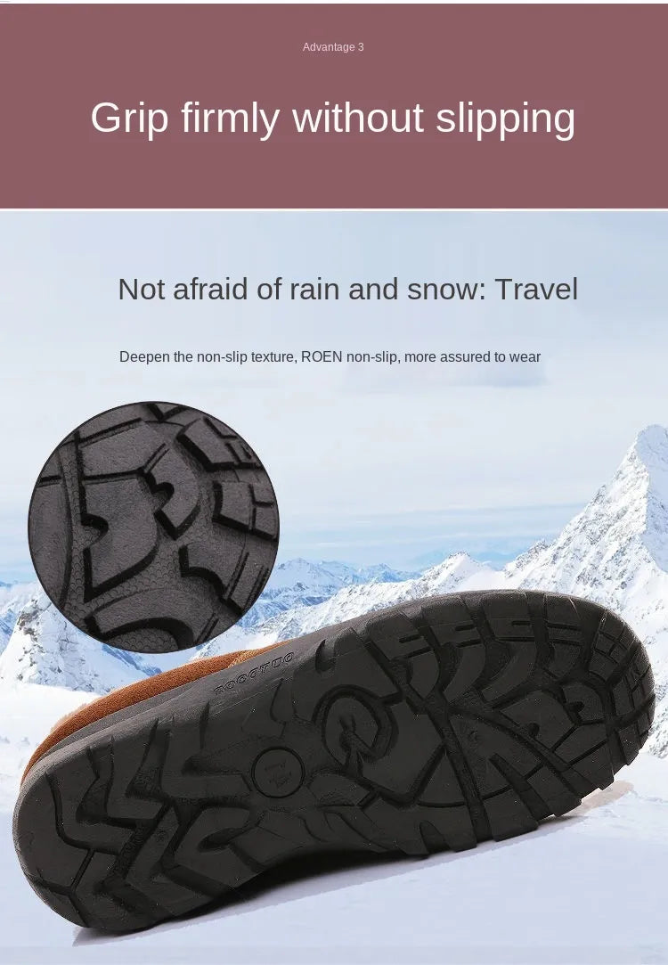 Comfortable Waterproof Warm Leather Snow Boots