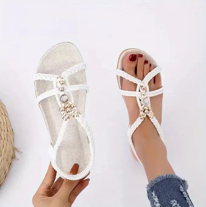 🔥AKTION AM LETZTEN TAG: 50 % RABATT – Flache orthopädische Sandalen im Boho-Stil für Damen 