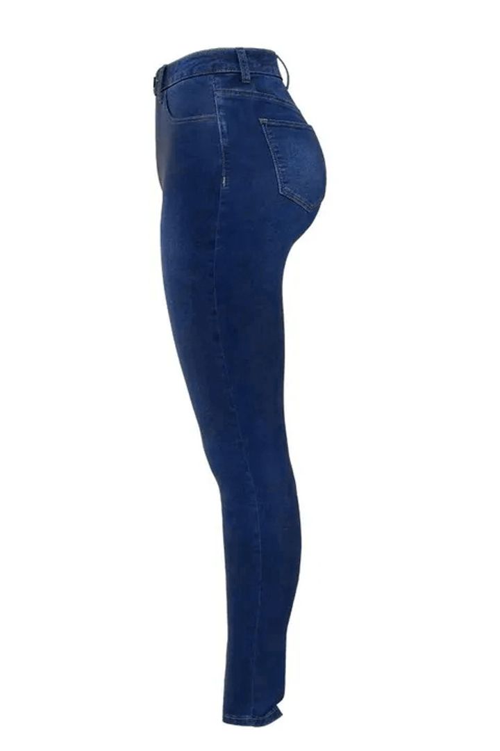 Elastic High Rise Skinny Jeans