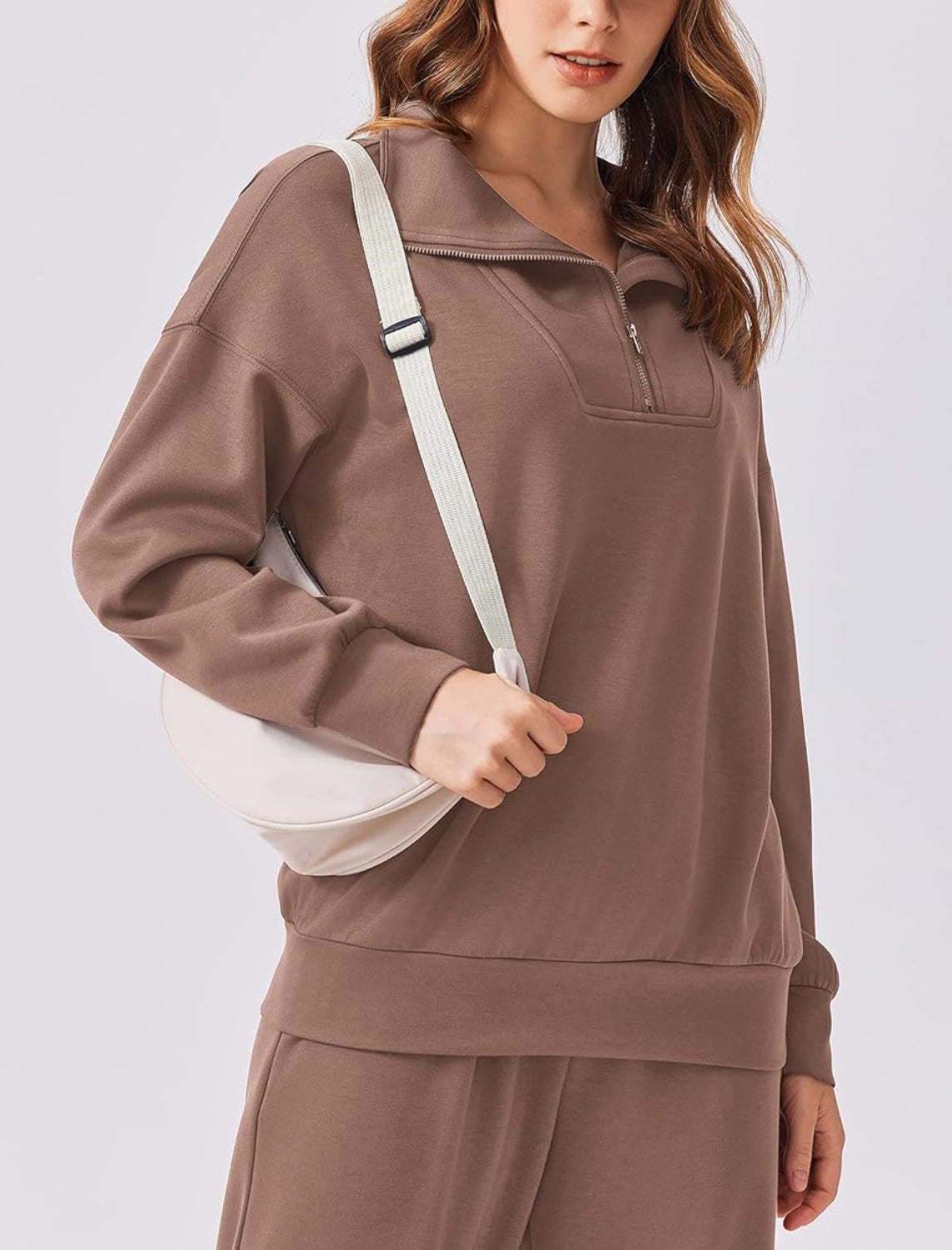 Zweiteiliges Set aus übergroßem Sweatshirt und Hose mit weitem Bein für Damen (2 Stück kaufen, kostenloser Versand) 