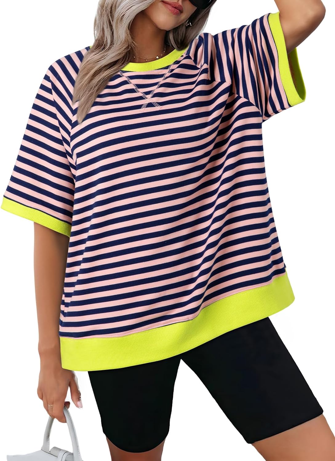 Women's Oversized Striped T Shirts (Buy 3 Free Shipping)