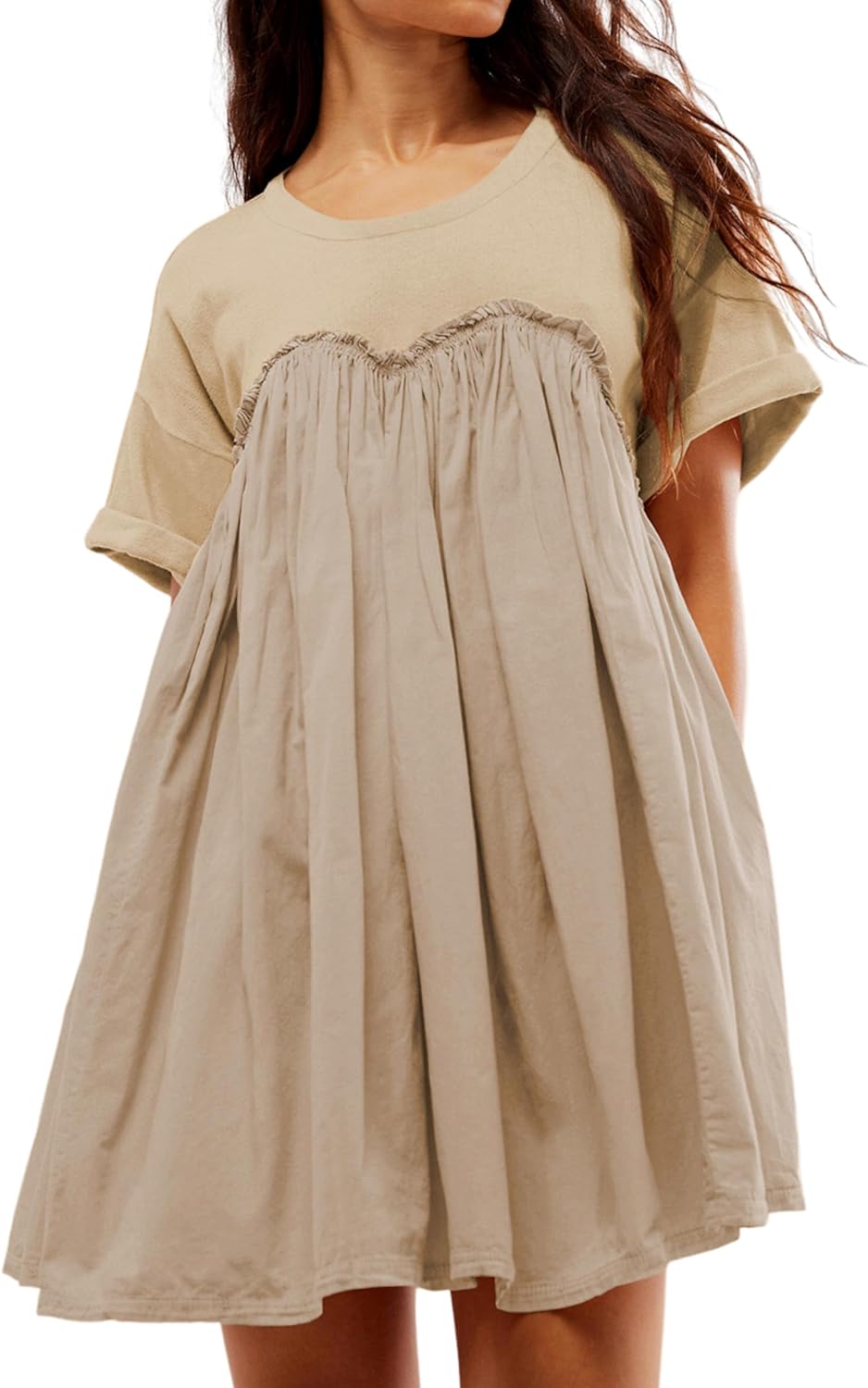 Women’s Summer Pleated Babydoll Dress with Pockets (Buy 2 Free Shipping)