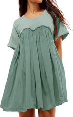 Women’s Summer Pleated Babydoll Dress with Pockets (Buy 2 Free Shipping)