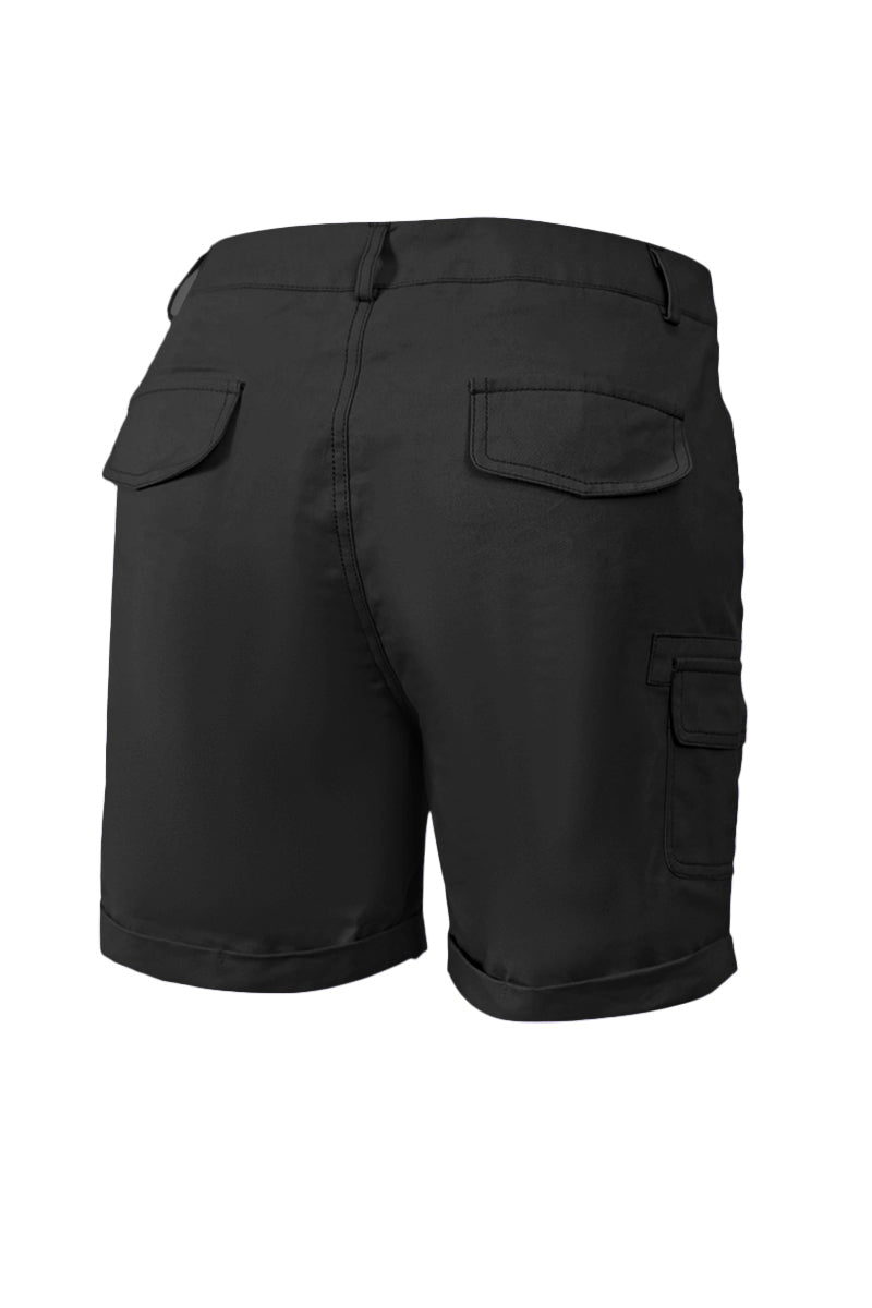 Shorts mit Rollsaum und festem Zierstichbesatz