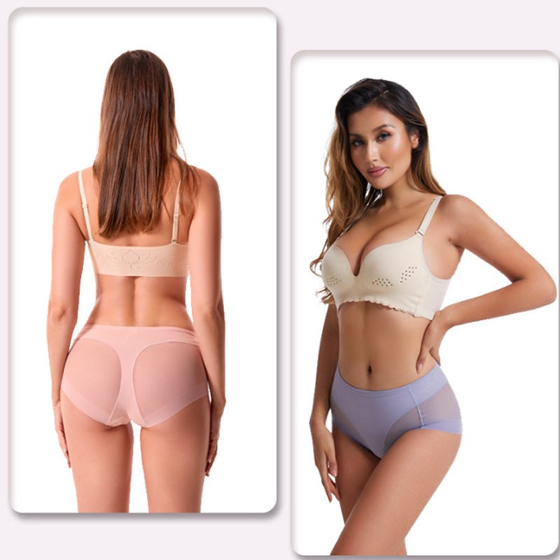 🔥Heißer Verkauf: Zahle 1 und bekomme 4🔥Nahtloser Shaping-Slip mit hoher Taille aus Eisseide