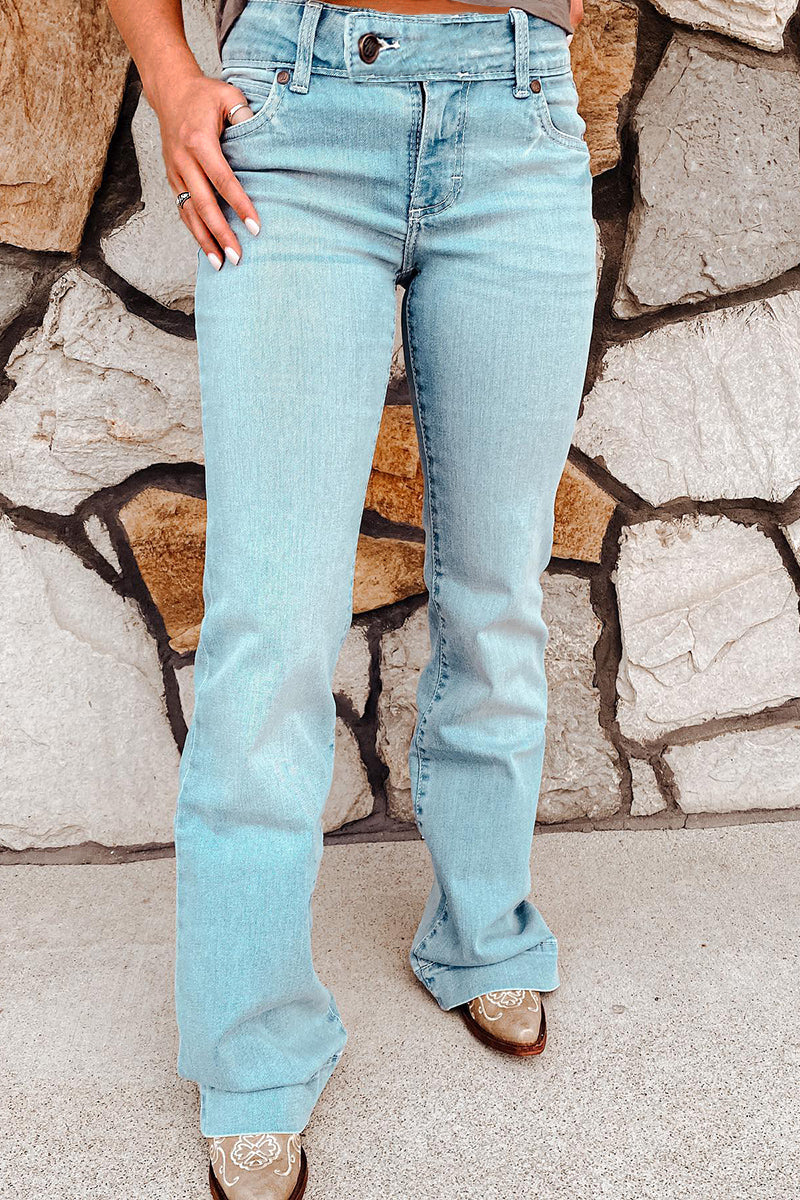 Classic Low Waist Flare Jeans