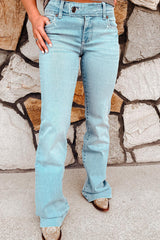 Classic Low Waist Flare Jeans