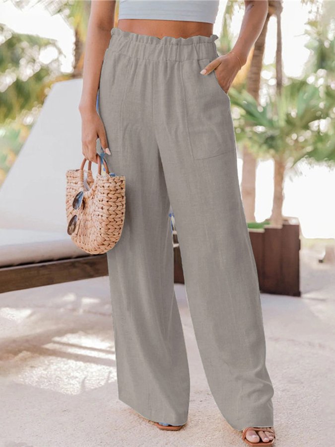 Women's Casual Ruffled Wide Leg Pants (Buy 2 Free Shipping)