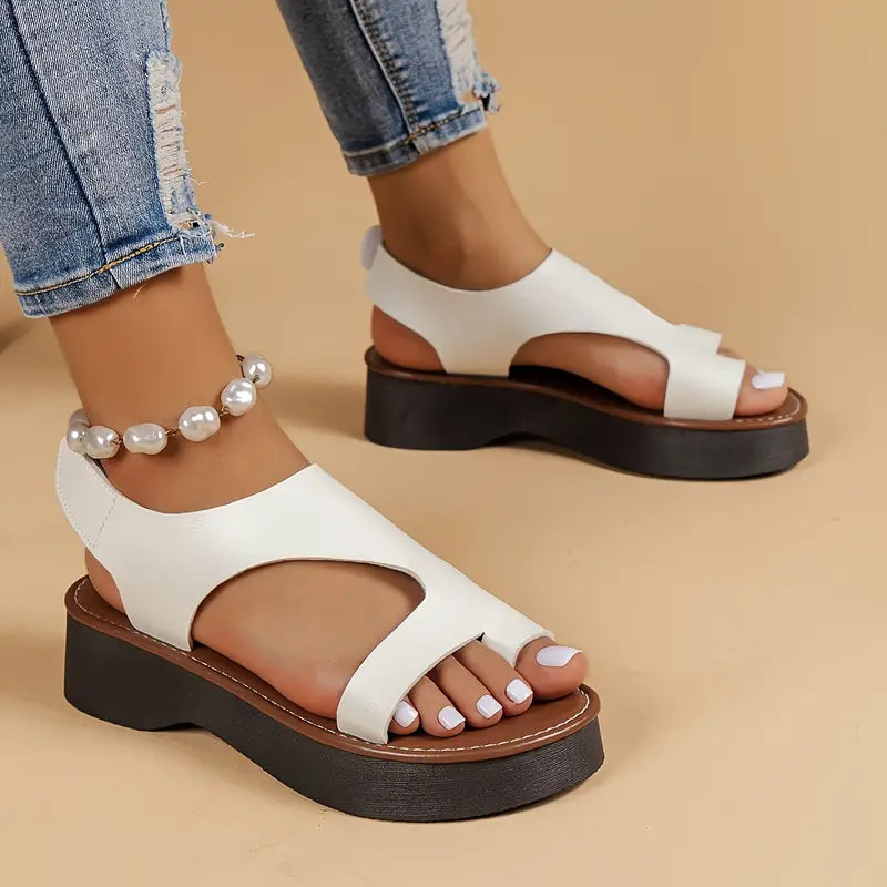 🔥LAST DAY PROMOTION 50% OFF - WOMEN'S LEATHER PLATFORM WEDGE ORTHOPEDIC SANDALS