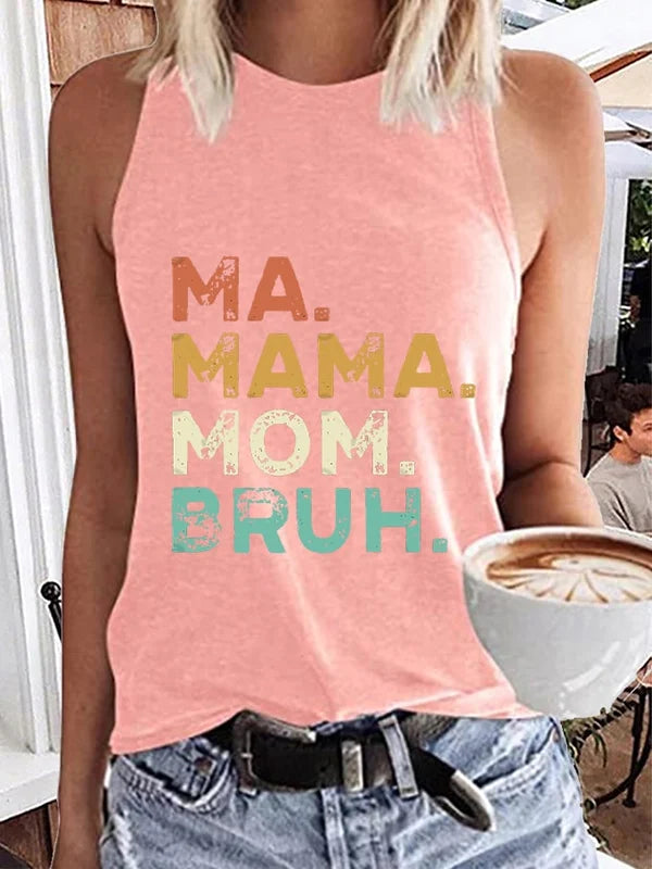 Tanktop für Damen zum Muttertag mit „Ma Mama Mom Bruh“-Aufdruck