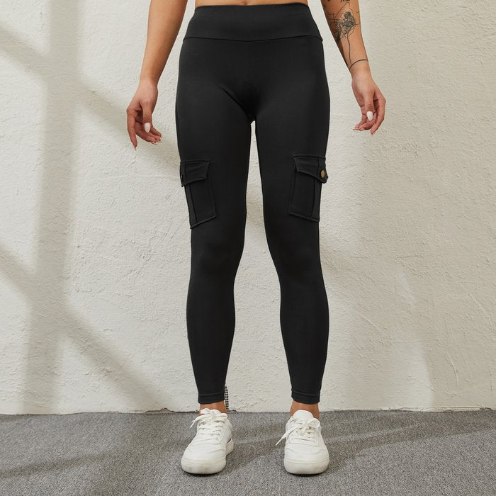 🔥 Sexy Stretch-Leggings mit Tasche für Damen, Fitness-Trainingshose 