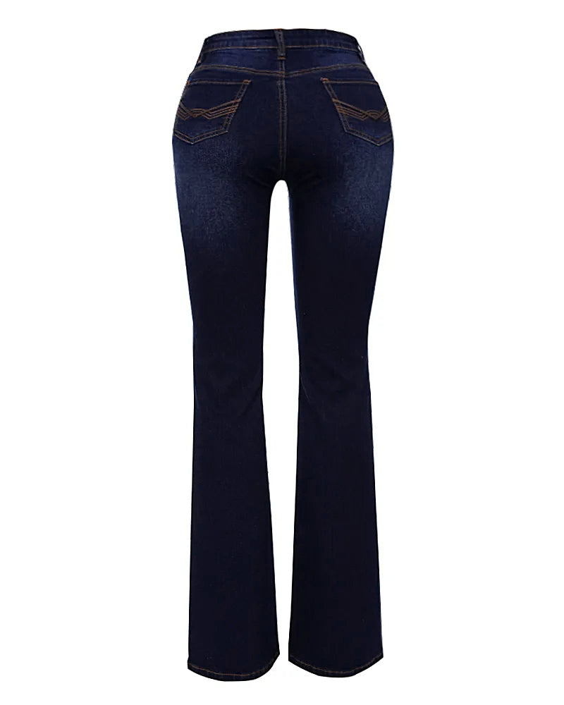 Women's Mid Waist Retro Bootcut Pants (Buy 2 Free Shipping)