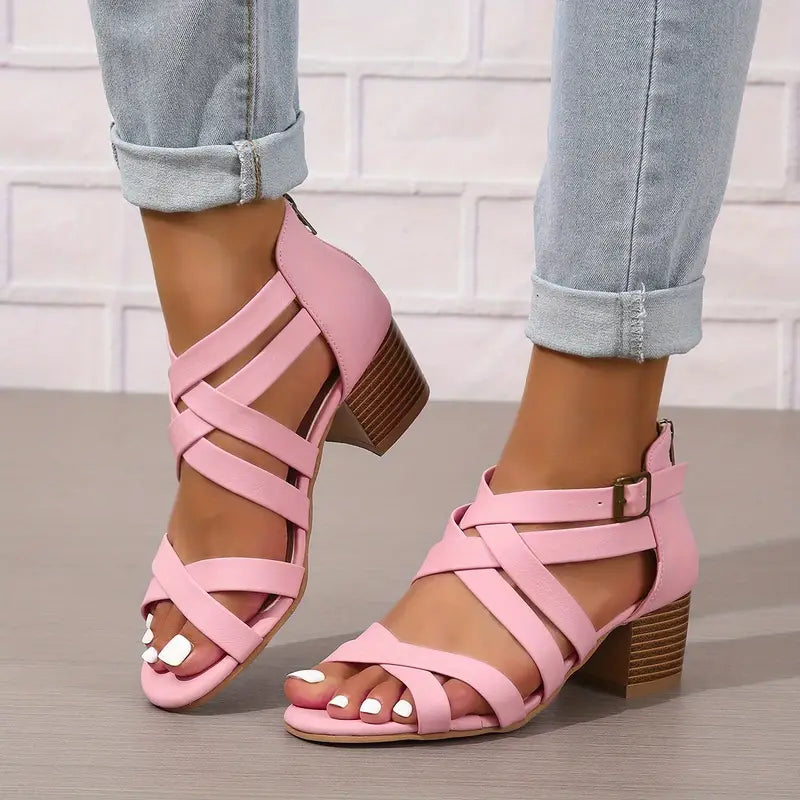 🔥Last Day Promotion 50% OFF - Women's Retro Stacked Heeled Orthopedic Sandals