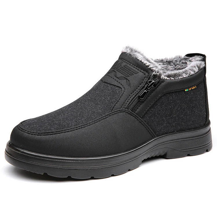 Orthopädische warme Schneestiefel für Herren, wasserdicht, rutschfest, Winterschuhe aus Fleece 