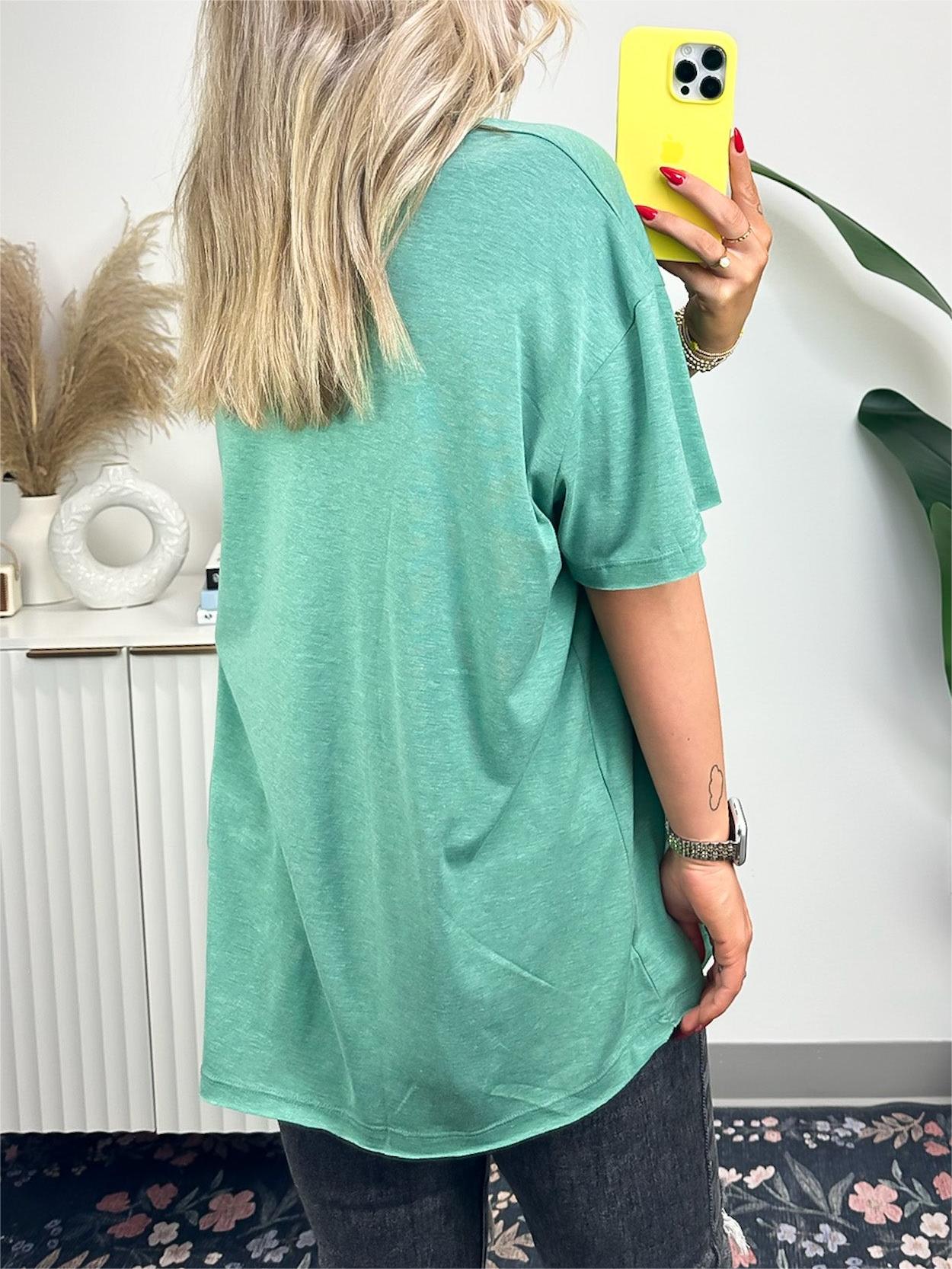 Boxy-T-Shirt mit Raw Edge-Muster für Damen (3 Stück kaufen, Versand kostenlos)