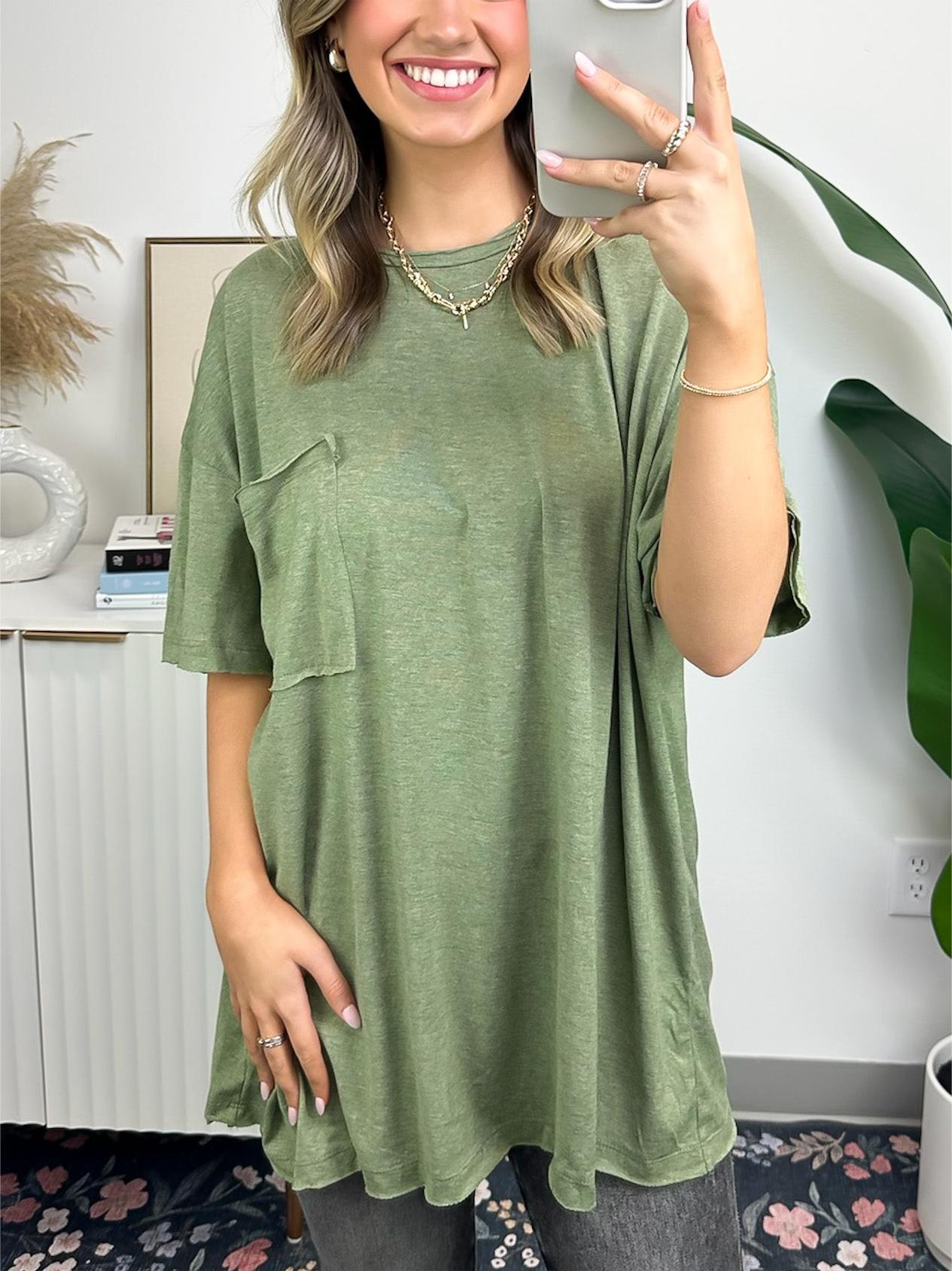 Boxy-T-Shirt mit Raw Edge-Muster für Damen (3 Stück kaufen, Versand kostenlos)