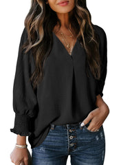 Women's Casual 3/4 Sleeve V Neck Basic Tops (Buy 2 Free Shipping)