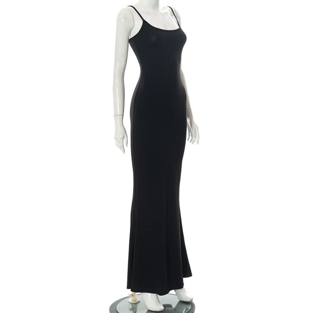 Lässiges, langes Lounge-Slip-Kleid für Damen