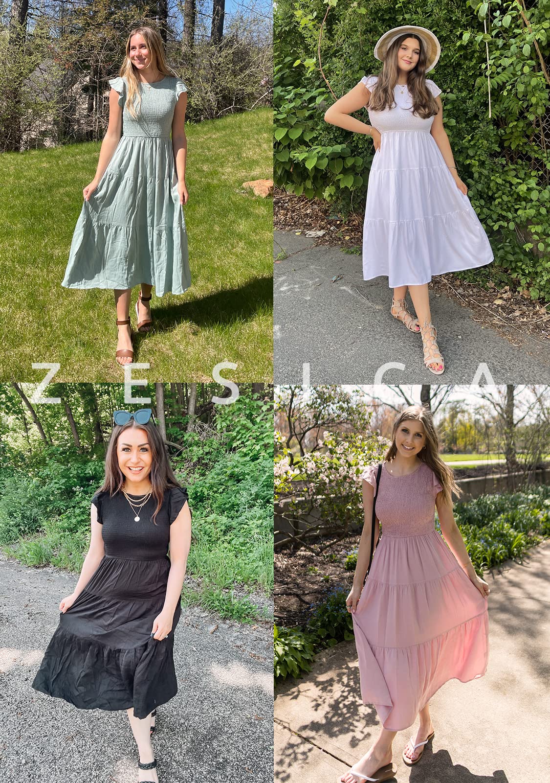 Lässiges, kurzes Midikleid für Damen im Sommer