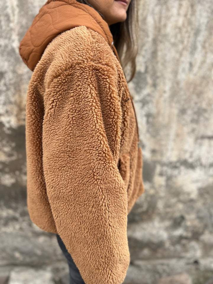 2024 New autumn and winter sheepskin hooded jacket