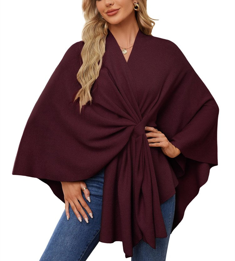 Weicher Poncho-Pullover mit offenem Vorderteil für Damen (Kaufen Sie 2, kostenloser Versand)