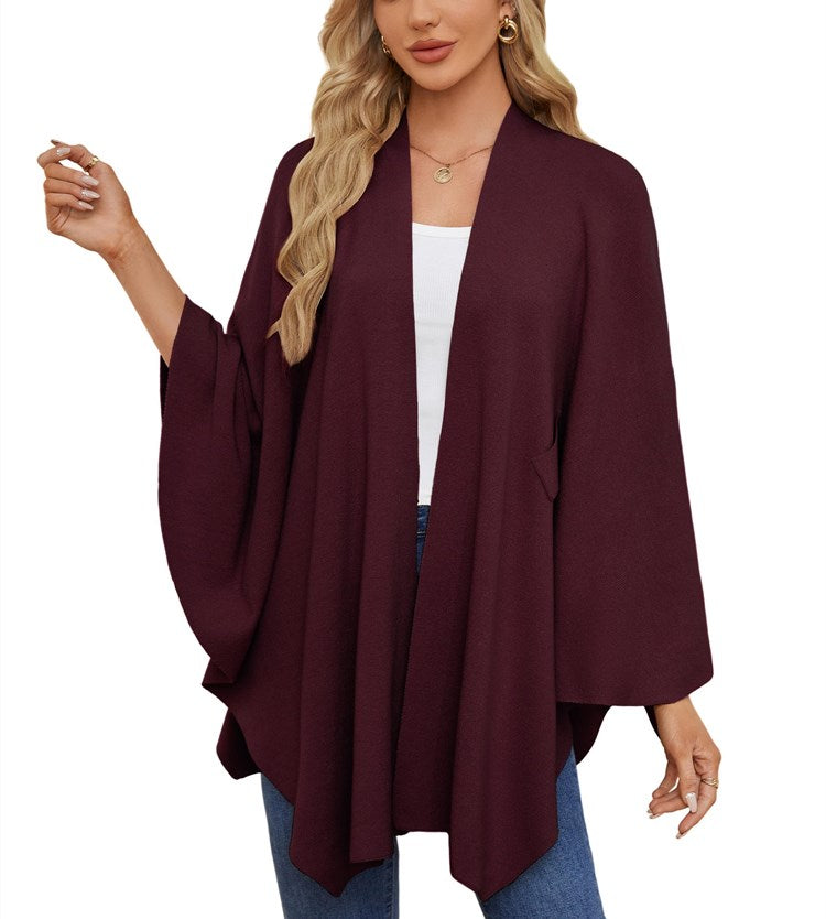 Weicher Poncho-Pullover mit offenem Vorderteil für Damen (Kaufen Sie 2, kostenloser Versand)