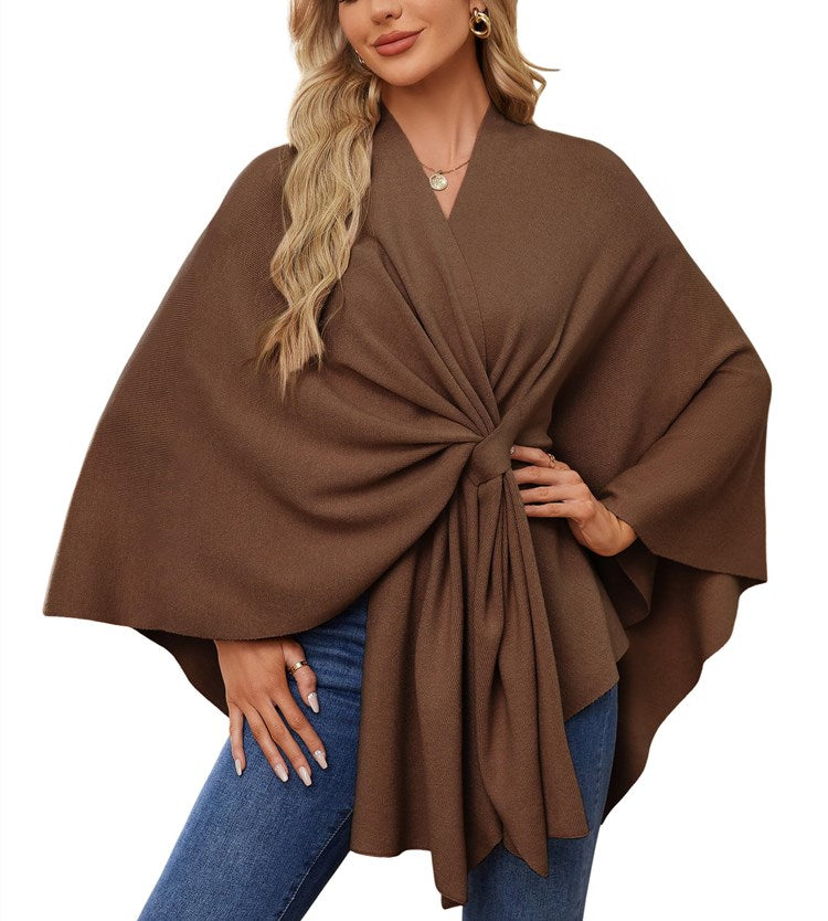 Weicher Poncho-Pullover mit offenem Vorderteil für Damen (Kaufen Sie 2, kostenloser Versand)