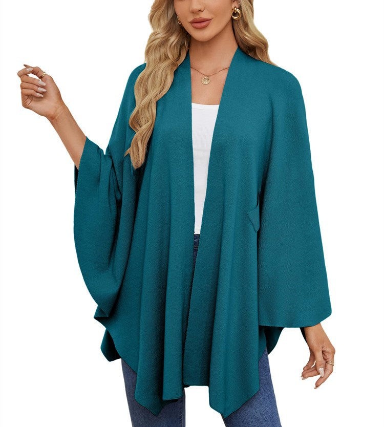 Weicher Poncho-Pullover mit offenem Vorderteil für Damen (Kaufen Sie 2, kostenloser Versand)