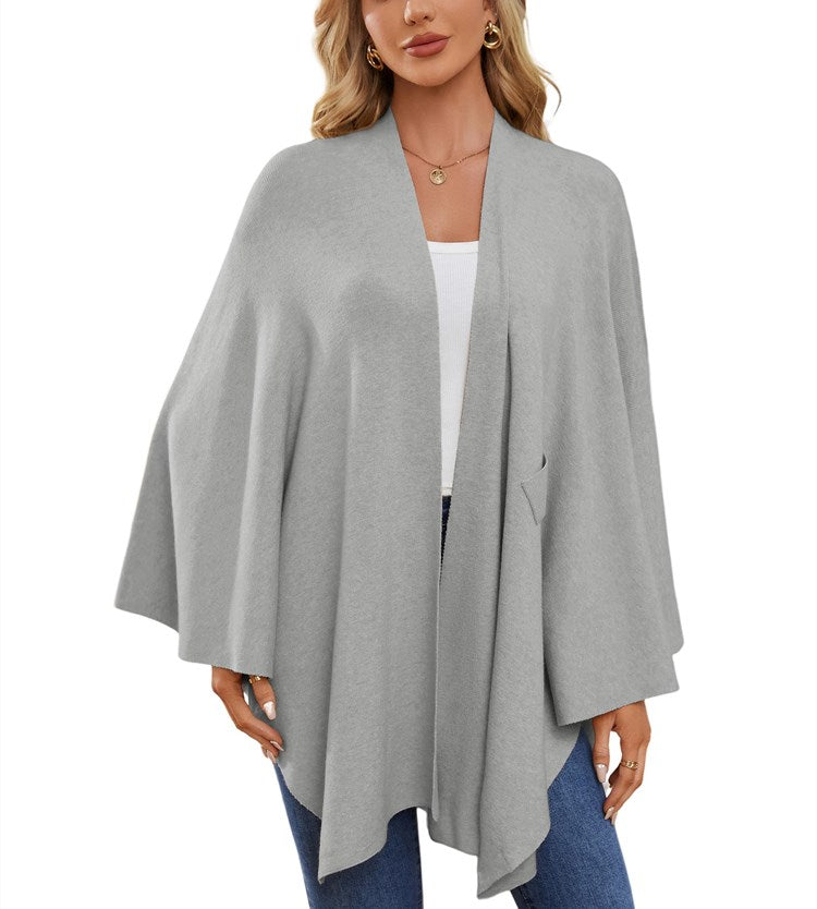 Weicher Poncho-Pullover mit offenem Vorderteil für Damen (Kaufen Sie 2, kostenloser Versand)