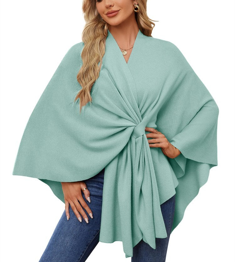 Weicher Poncho-Pullover mit offenem Vorderteil für Damen (Kaufen Sie 2, kostenloser Versand)