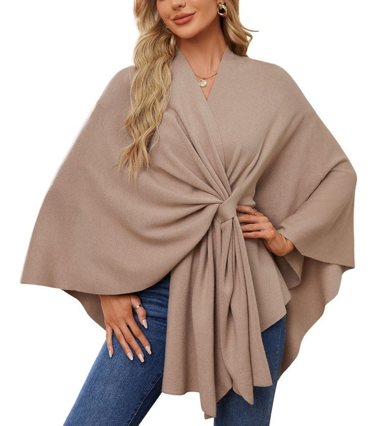 Weicher Poncho-Pullover mit offenem Vorderteil für Damen (Kaufen Sie 2, kostenloser Versand)