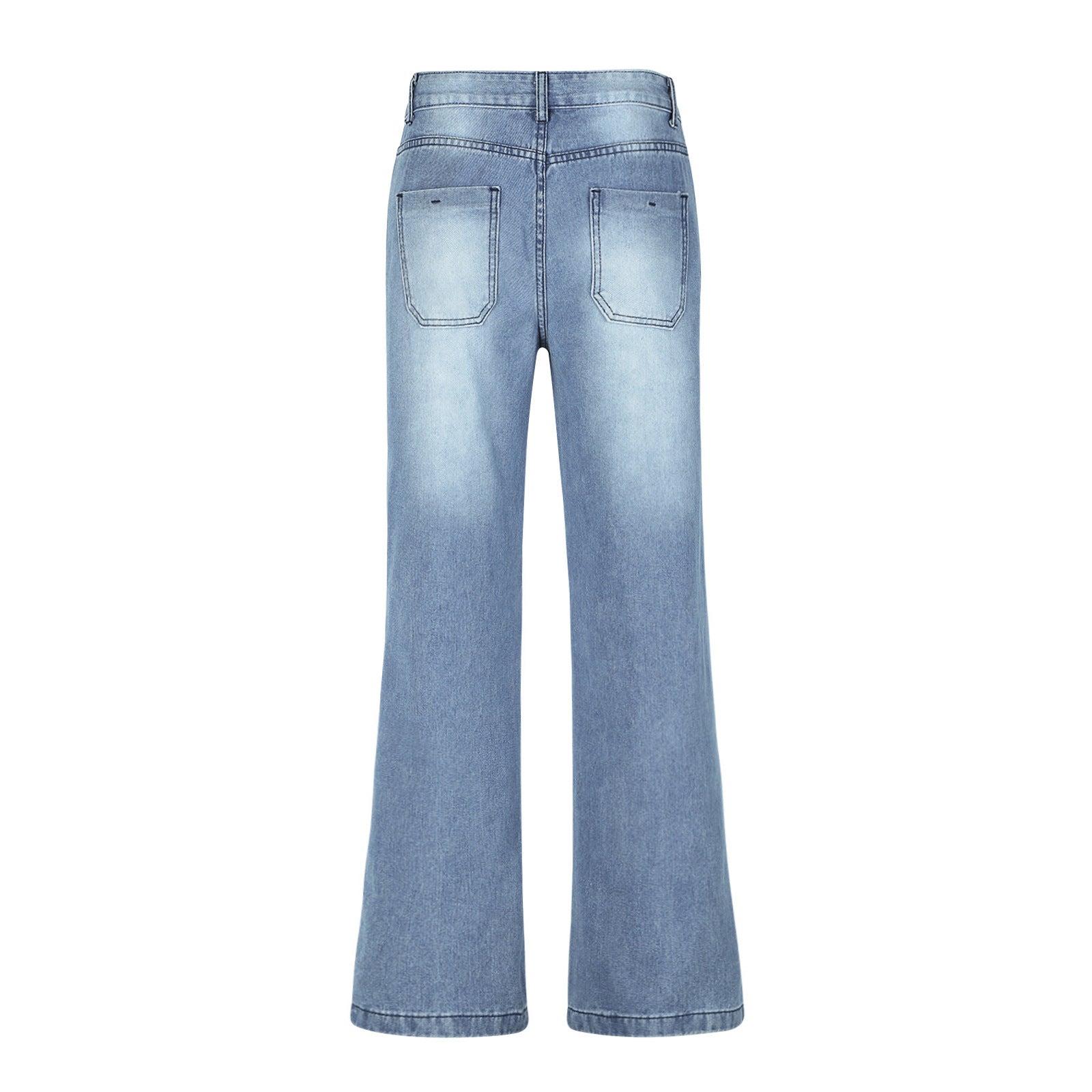 High Waist Loose Wide Leg Mopping Jeans